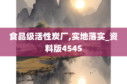 食品级活性炭厂,实地落实_资料版4545