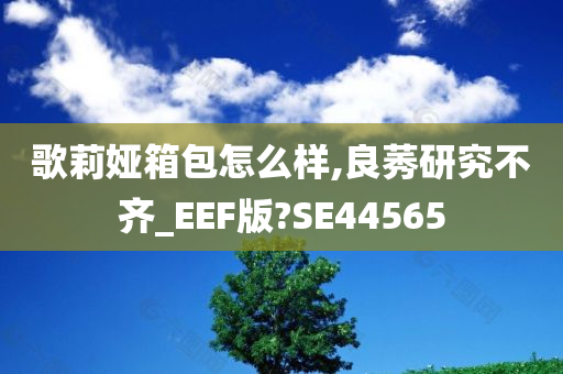 歌莉娅箱包怎么样,良莠研究不齐_EEF版?SE44565