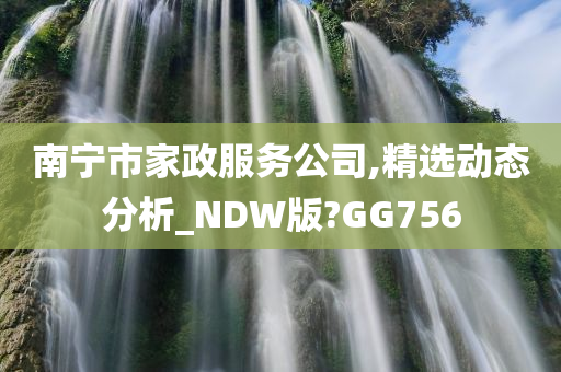 南宁市家政服务公司,精选动态分析_NDW版?GG756