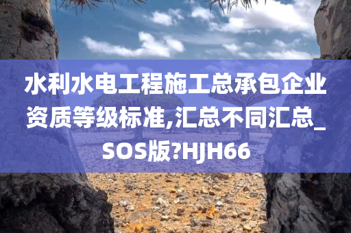 水利水电工程施工总承包企业资质等级标准,汇总不同汇总_SOS版?HJH66