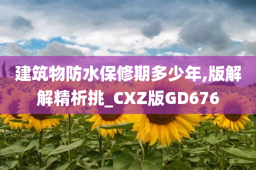 建筑物防水保修期多少年,版解解精析挑_CXZ版GD676