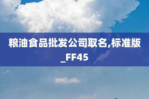 粮油食品批发公司取名,标准版_FF45