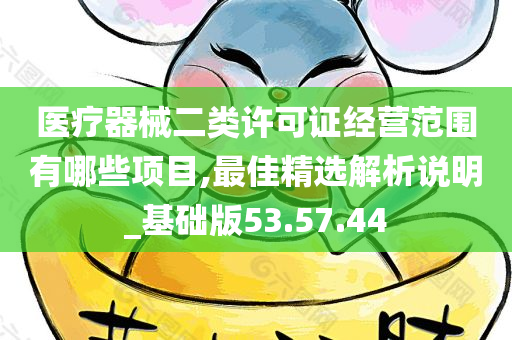 医疗器械二类许可证经营范围有哪些项目,最佳精选解析说明_基础版53.57.44