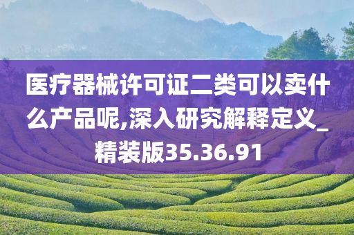 医疗器械许可证二类可以卖什么产品呢,深入研究解释定义_精装版35.36.91