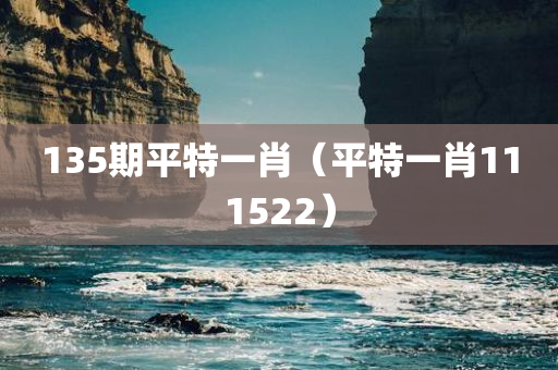 135期平特一肖（平特一肖111522）