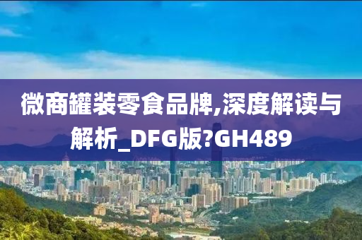 微商罐装零食品牌,深度解读与解析_DFG版?GH489