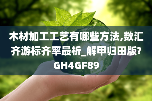 木材加工工艺有哪些方法,数汇齐游标齐率最析_解甲归田版?GH4GF89