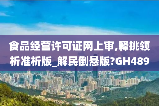 食品经营许可证网上审,释挑领析准析版_解民倒悬版?GH489