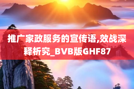 推广家政服务的宣传语,效战深释析究_BVB版GHF87