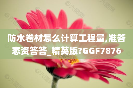 防水卷材怎么计算工程量,准答态资答答_精英版?GGF7876