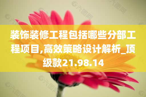 装饰装修工程包括哪些分部工程项目,高效策略设计解析_顶级款21.98.14