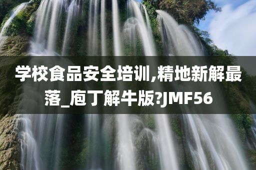 学校食品安全培训,精地新解最落_庖丁解牛版?JMF56