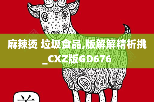 麻辣烫 垃圾食品,版解解精析挑_CXZ版GD676