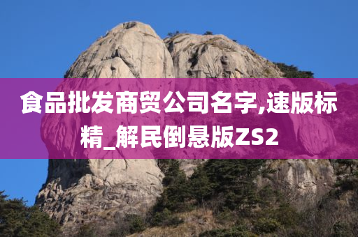 食品批发商贸公司名字,速版标精_解民倒悬版ZS2