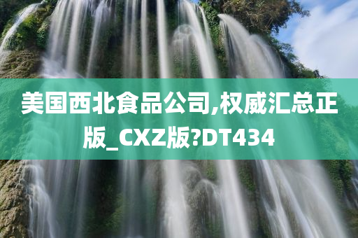 美国西北食品公司,权威汇总正版_CXZ版?DT434