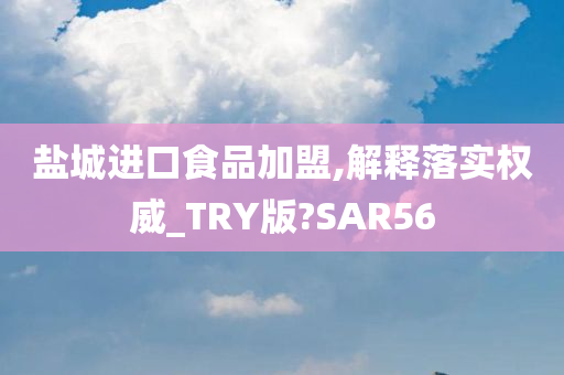 盐城进口食品加盟,解释落实权威_TRY版?SAR56