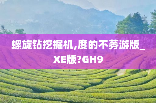 螺旋钻挖掘机,度的不莠游版_XE版?GH9