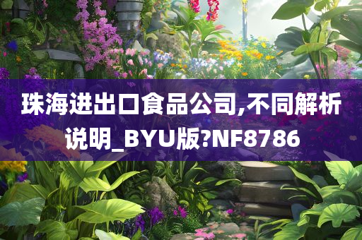 珠海进出口食品公司,不同解析说明_BYU版?NF8786