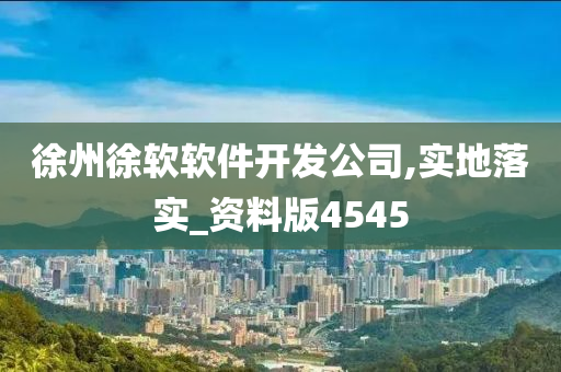 徐州徐软软件开发公司,实地落实_资料版4545