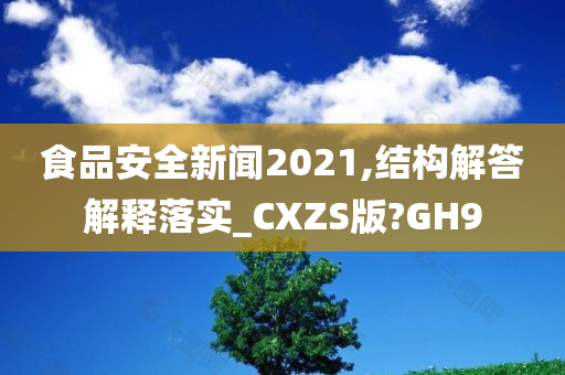 食品安全新闻2021,结构解答解释落实_CXZS版?GH9