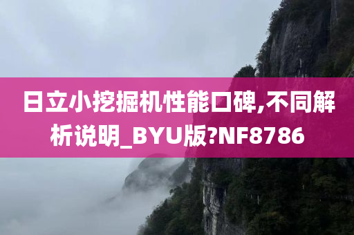 日立小挖掘机性能口碑,不同解析说明_BYU版?NF8786