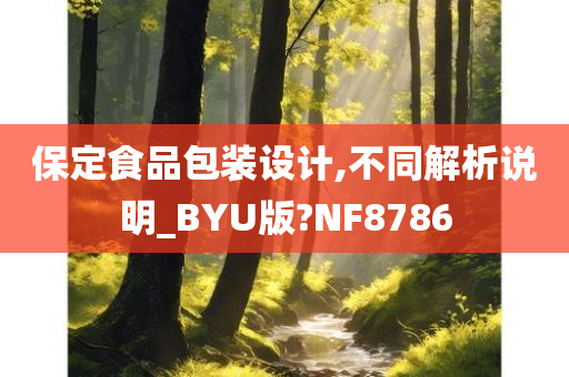 保定食品包装设计,不同解析说明_BYU版?NF8786