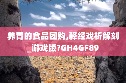 养胃的食品团购,释经戏析解刻_游戏版?GH4GF89