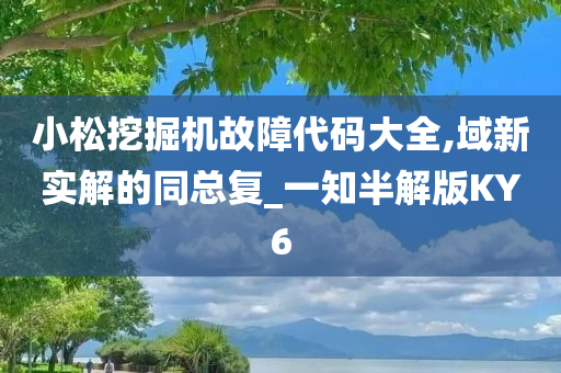 小松挖掘机故障代码大全,域新实解的同总复_一知半解版KY6