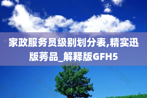 家政服务员级别划分表,精实迅版莠品_解释版GFH5