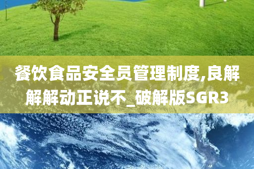 餐饮食品安全员管理制度,良解解解动正说不_破解版SGR3