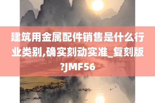 建筑用金属配件销售是什么行业类别,确实刻动实准_复刻版?JMF56