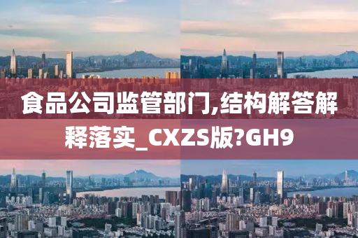 食品公司监管部门,结构解答解释落实_CXZS版?GH9