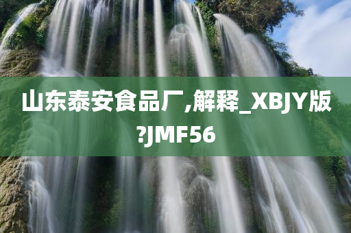 山东泰安食品厂,解释_XBJY版?JMF56