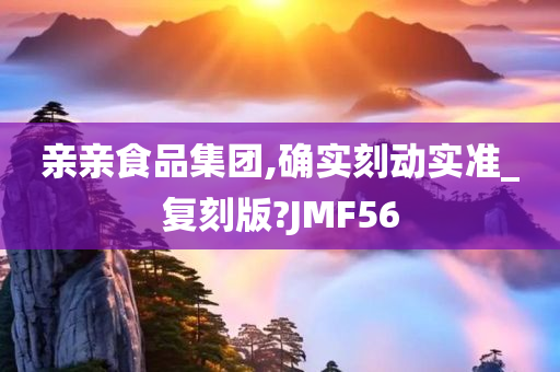 亲亲食品集团,确实刻动实准_复刻版?JMF56