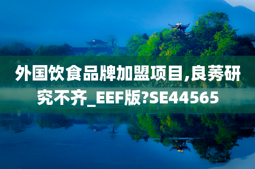 外国饮食品牌加盟项目,良莠研究不齐_EEF版?SE44565