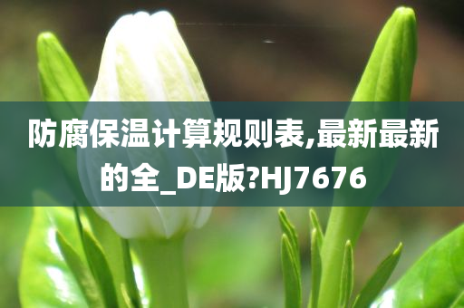 防腐保温计算规则表,最新最新的全_DE版?HJ7676