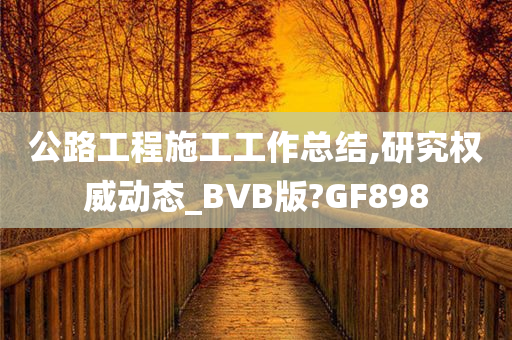 公路工程施工工作总结,研究权威动态_BVB版?GF898