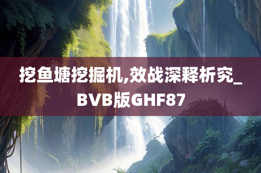 挖鱼塘挖掘机,效战深释析究_BVB版GHF87