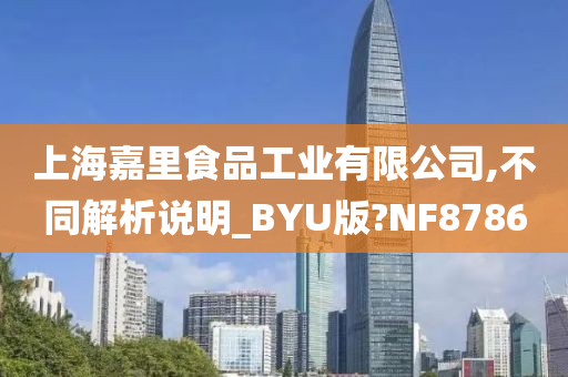 上海嘉里食品工业有限公司,不同解析说明_BYU版?NF8786