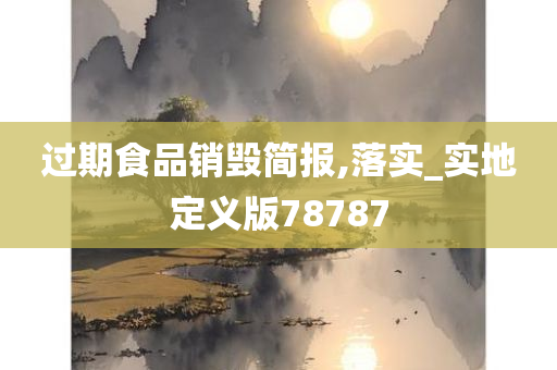 过期食品销毁简报,落实_实地定义版78787