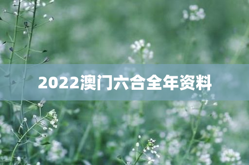 2022澳门六合全年资料