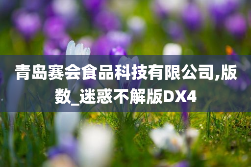 青岛赛会食品科技有限公司,版数_迷惑不解版DX4