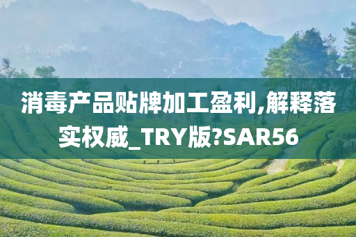 消毒产品贴牌加工盈利,解释落实权威_TRY版?SAR56