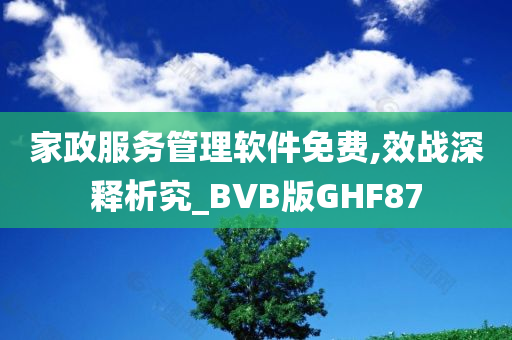 家政服务管理软件免费,效战深释析究_BVB版GHF87