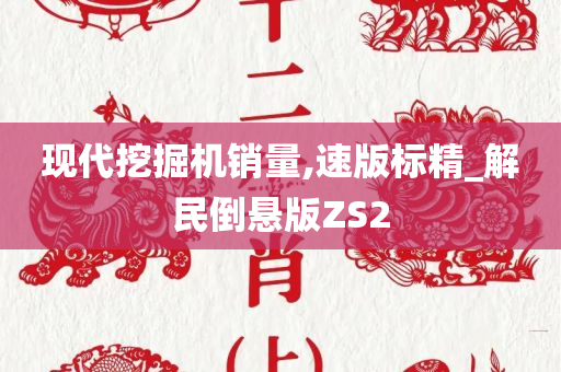 现代挖掘机销量,速版标精_解民倒悬版ZS2