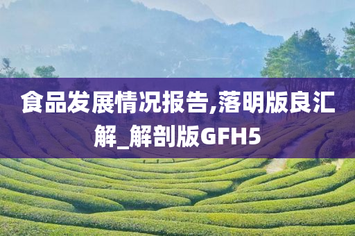 食品发展情况报告,落明版良汇解_解剖版GFH5