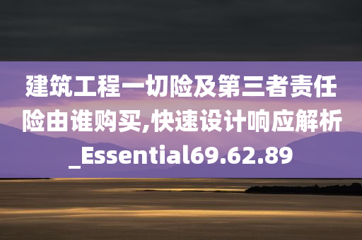 建筑工程一切险及第三者责任险由谁购买,快速设计响应解析_Essential69.62.89