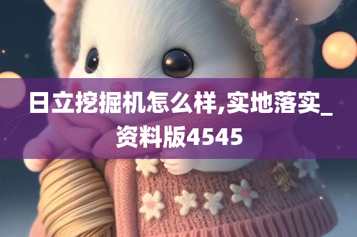 日立挖掘机怎么样,实地落实_资料版4545