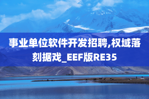 事业单位软件开发招聘,权域落刻据戏_EEF版RE35