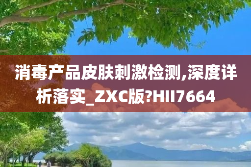 消毒产品皮肤刺激检测,深度详析落实_ZXC版?HII7664